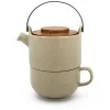 Bredemeijer Tea-for-One Umea beige / coperchio in acacia 142024