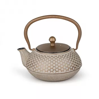 Bredemeijer Jiangxi Teiera in ghisa 0,7L beige con filtro per tè in acciaio inox 153203