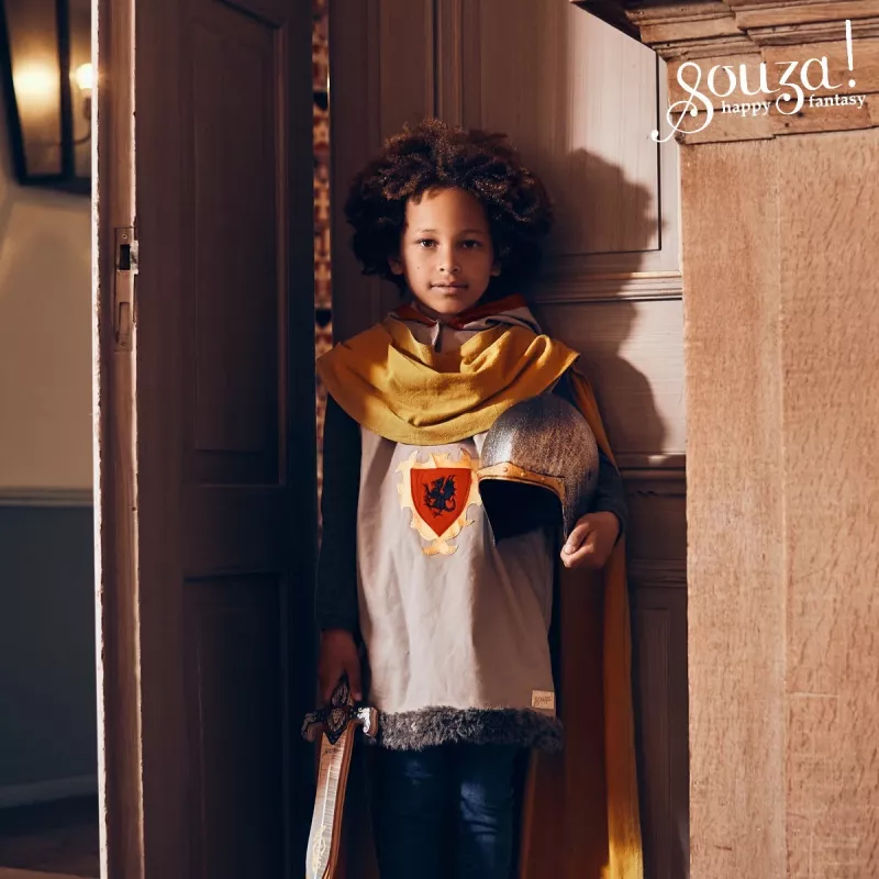 Souza! Costume Marcus Knight Armatura Morbida con Mantello per Bambini 3-4 Anni