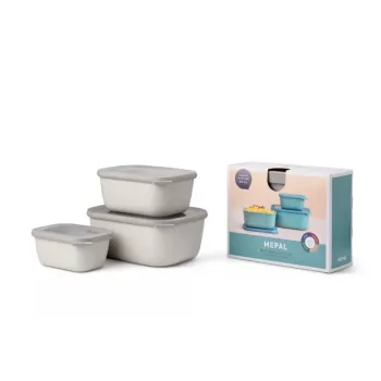 Mepal Cirqula Multi Bowl Set da 3 pezzi, Nordic White