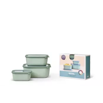 Mepal Cirqula set di ciotole multiuso 3 pezzi, Nordic Sage