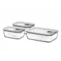 MEPAL EasyClip set di contenitori per alimenti, Nordic Green, 3 pezzi (2x 0,7 L, 1x 1,5 L)