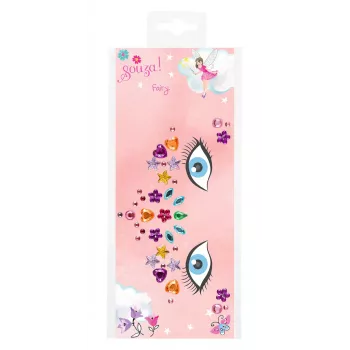 Souza! 3D Crystal Face Stickers per bambina - motivo fate 30+ pezzi (confezione grande con 6 set)