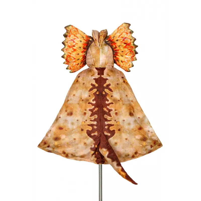 Souza! Dilophosaurus costume mantello dinosauro con maschera con cappuccio per bambino 4-7 anni