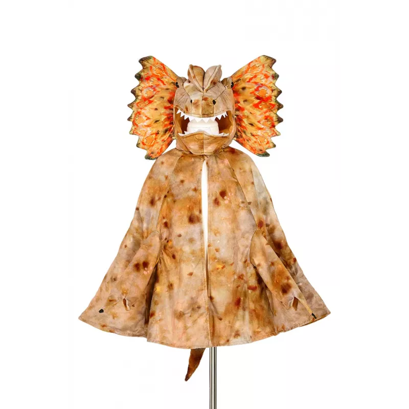 Souza! Dilophosaurus costume mantello dinosauro con maschera con cappuccio per bambino 4-7 anni