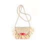 Souza! borsa a tracolla per bambino in paglia naturale con frange e pompon Akkelyn