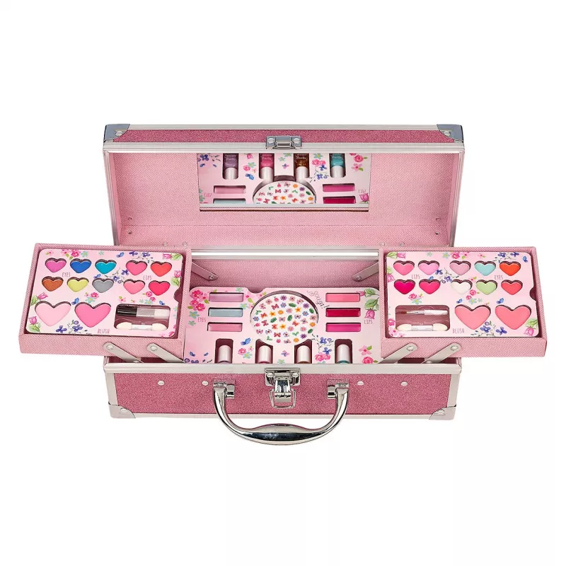 Souza valigetta trucco pieghevole con specchio per bambino set 37 pezzi