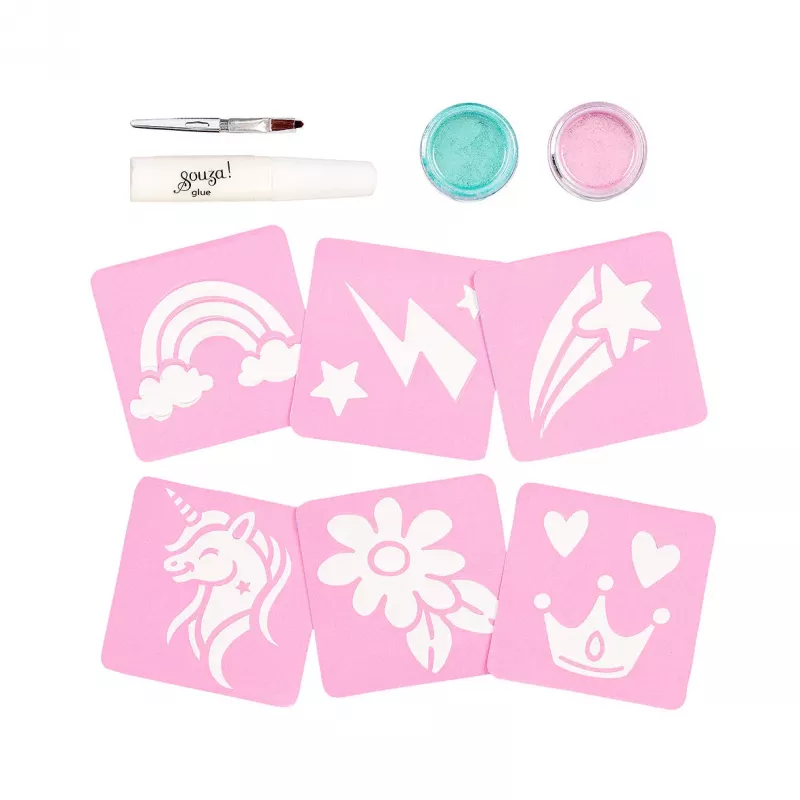 Souza! Unicorn tatuaggi temporanei glitter 12 pezzi