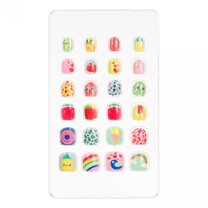 Souza! Unghie finte per bambino assortimento frutta (confezione grande da 10 set)
