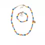 Souza! Set collana e bracciale Millie blu, bigiotteria per bambino con perle floreali