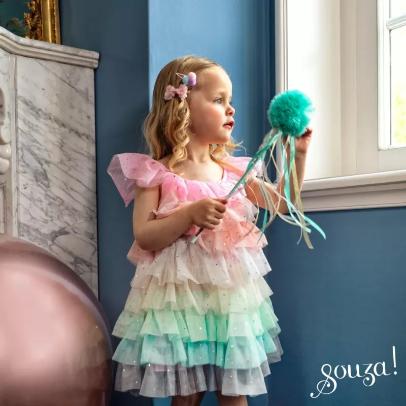 Souza! Costume vestito in tulle principessa arcobaleno Fenne per bambina 3-4 anni