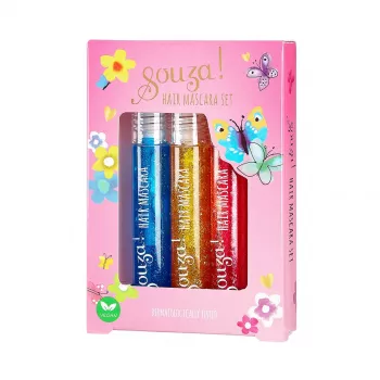 Souza! Mascara glitter per capelli per bambino set con 3 colori