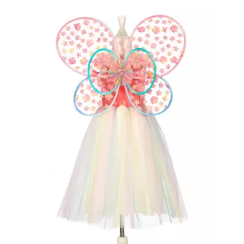 Souza! Vestito costume fata farfalla con ali Flora 3-4 anni