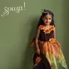 Souza! Vestito costume strega Sabrina con gonna in tulle e cappello per bambina 5-7 anni