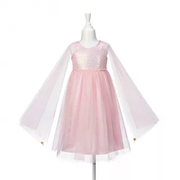 Souza! Vestito costume principessa fata Silvianne rosa tulle maniche lunghe 8-10 anni