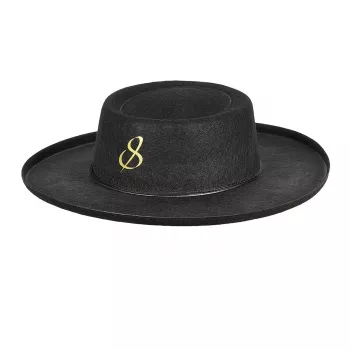 Souza! Cappello moschettiere Vega - nero con piuma rossa e finiture dorate