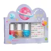 SOUZA! Set smalto per unghie Galaxy per bambini - 3 smalti ad acqua peel-off con adesivi