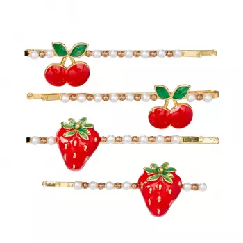 Souza! Fermagli per capelli fragola e ciliegia Yda 4 pezzi