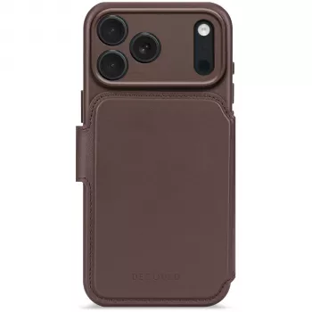 Decoded Leather Detachable Wallet per iPhone 17 Pro compatibile MagSafe - marrone cioccolato