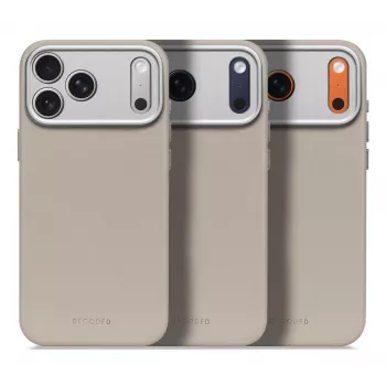 Decoded custodia posteriore in pelle per iPhone 17 Pro Max compatibile MagSafe Solid Clay