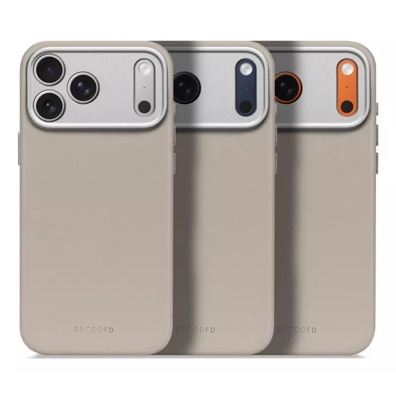 Decoded custodia posteriore in pelle per iPhone 17 Pro Max compatibile MagSafe Solid Clay