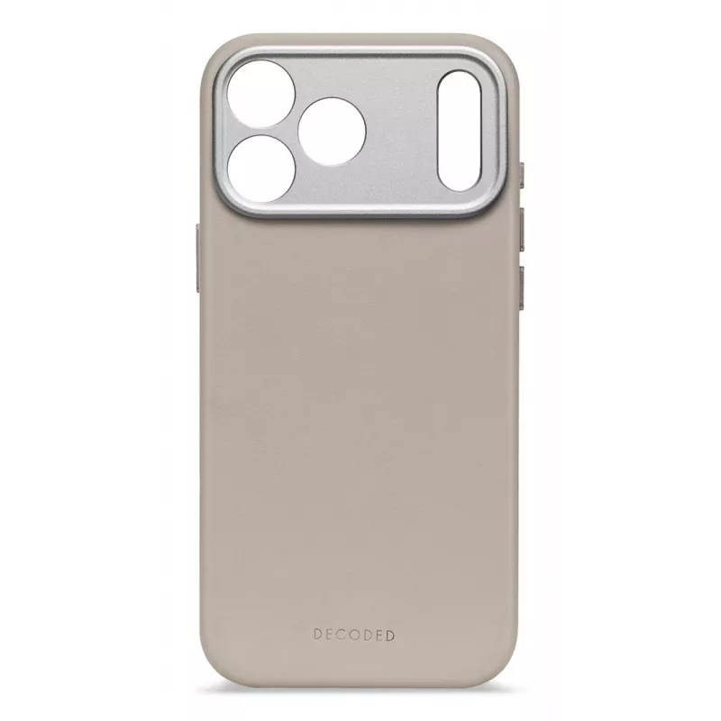 Decoded custodia posteriore in pelle per iPhone 17 Pro Max compatibile MagSafe Solid Clay