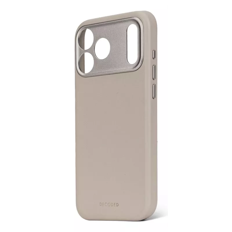 Decoded custodia posteriore in pelle per iPhone 17 Pro Max compatibile MagSafe Solid Clay