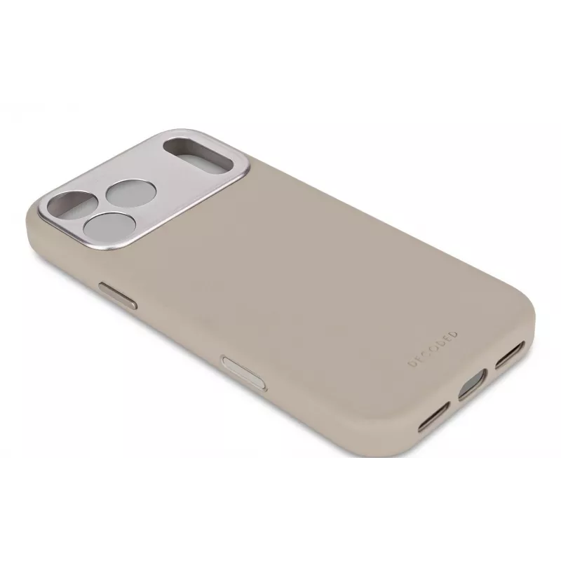 Decoded custodia posteriore in pelle per iPhone 17 Pro Max compatibile MagSafe Solid Clay