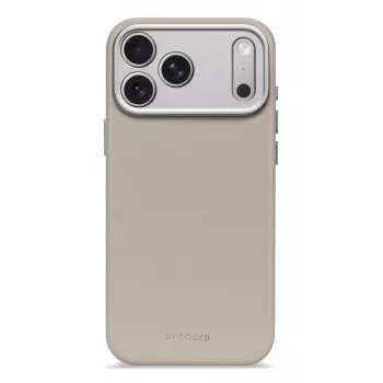Decoded custodia posteriore in pelle per iPhone 17 Pro Max compatibile MagSafe Solid Clay