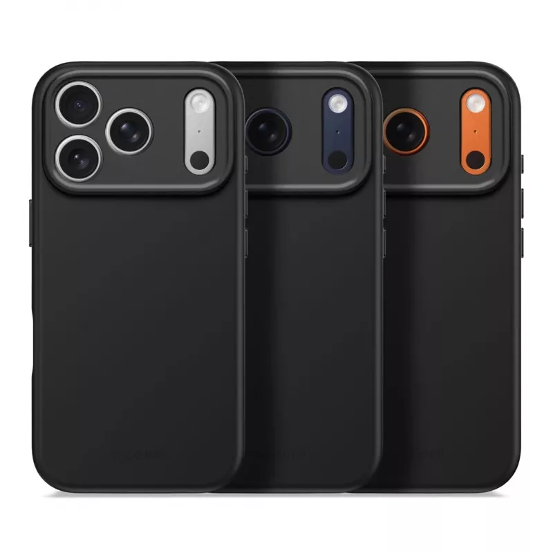 Decoded Back Cover in silicone antimicrobico per iPhone 17 Pro compatibile MagSafe (nero phantom)