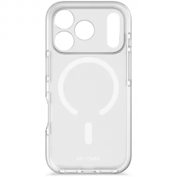 Decoded Custodia posteriore trasparente DropTec per iPhone 17 Pro Max compatibile MagSafe (bianco frosted)