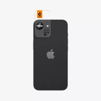 Spigen Optik Pro Glas.tR EZ Fit Protezione fotocamera confezione da 2 per iPhone 16E/17E nero