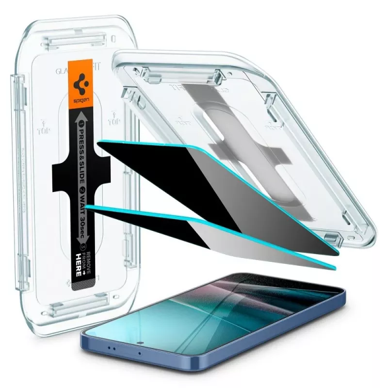 Spigen Glas.TR EZFIT HD Privacy Vetro privacy per Samsung Galaxy S24+ 2 pezzi