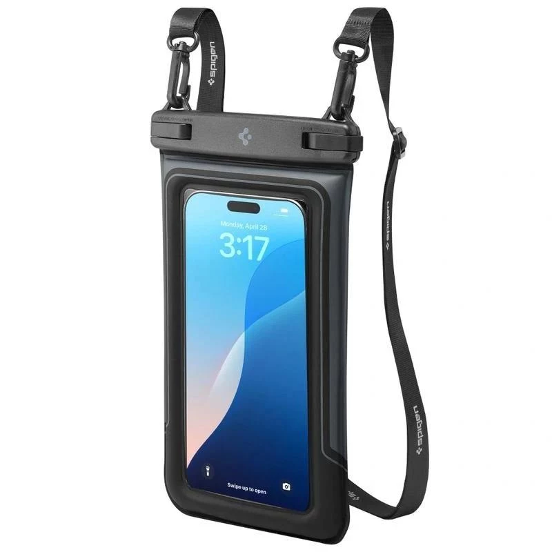 SPIGEN A611P custodia universale impermeabile galleggiante 2 pezzi nero opaco