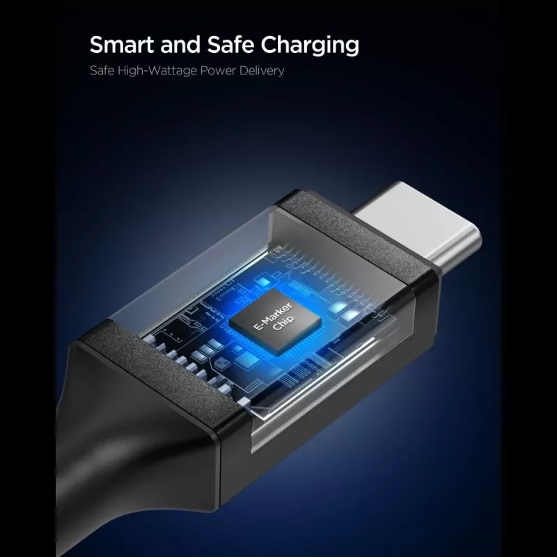 Spigen EB10010CC Essential cavo USB-C a USB-C 100W 1m nero