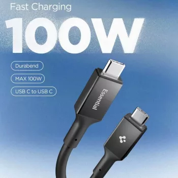 SPIGEN EB10020CC Essential cavo USB-C a USB-C 100W 200cm nero