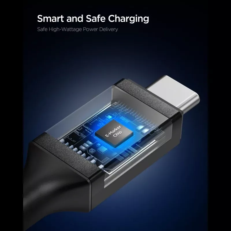 SPIGEN EB10020CC Essential cavo USB-C a USB-C 100W 200cm nero