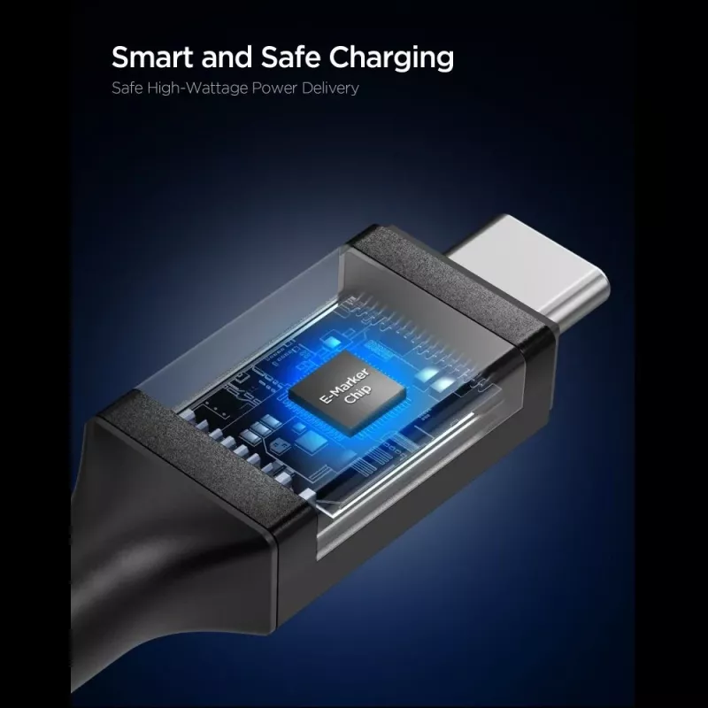 SPIGEN EB24012CC Essential cavo USB-C a USB-C 240W 120cm nero