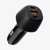 Spigen Essential EV1133 caricabatterie auto 3 porte 113W nero con cavo USB-C 100W 1m