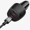 Spigen Essential EV1133 caricabatterie auto 3 porte 113W nero con cavo USB-C 100W 1m