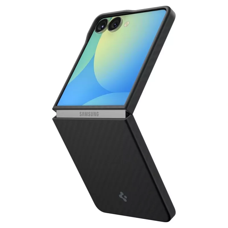 Spigen AirSkin Aramid Custodia per Samsung Galaxy Z Flip 7, nera