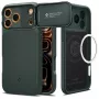 Spigen Optik Armor MagFit cover per iPhone 17 Pro Max, compatibile MagSafe, Abyss Green (ACS09901)