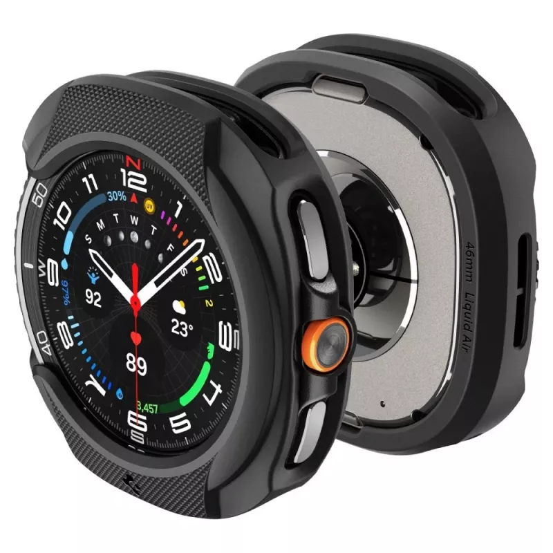 Spigen Liquid Air cover per Samsung Galaxy Watch 8 Classic (46 mm), nero opaco (ACS09841)