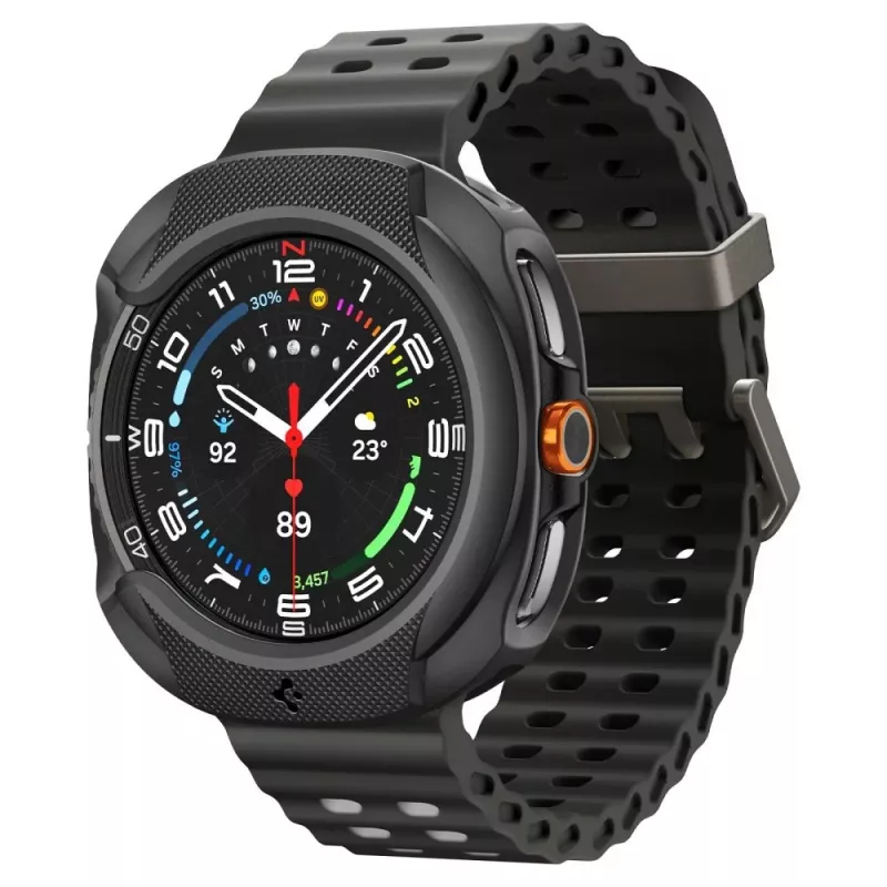 Spigen Liquid Air cover per Samsung Galaxy Watch 8 Classic (46 mm), nero opaco (ACS09841)
