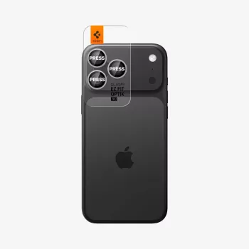 Spigen Optik Pro Glas.tR EZ Fit protezione fotocamera confezione da 2 per iPhone 14 Pro / Max, 15 Pro / Max, 16 Pro / Max, 17 Pro / Max - argento