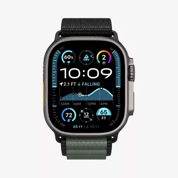 Cinturino Spigen Rugged Armor Pro WBF1 per Apple Watch 44/45/46/49mm nero/verde