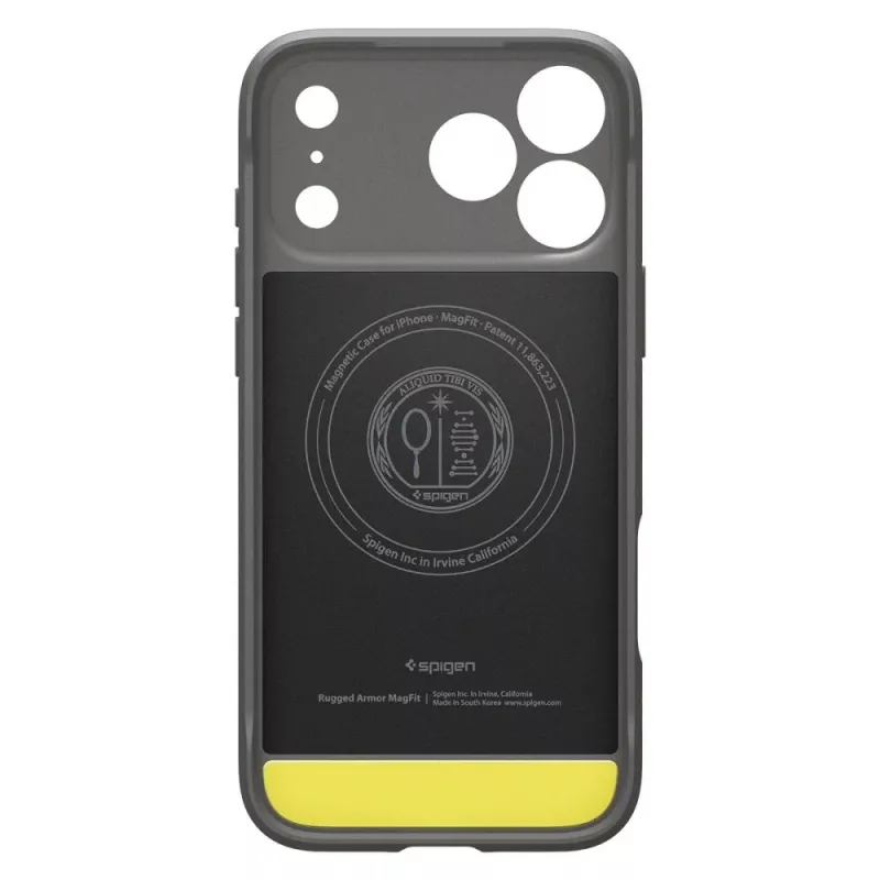 Custodia Spigen Rugged Armor Mag MagSafe iPhone 17 Pro grigio