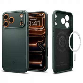 Spigen Thin Fit Mag MagSafe iPhone 17 Pro Abyss Green