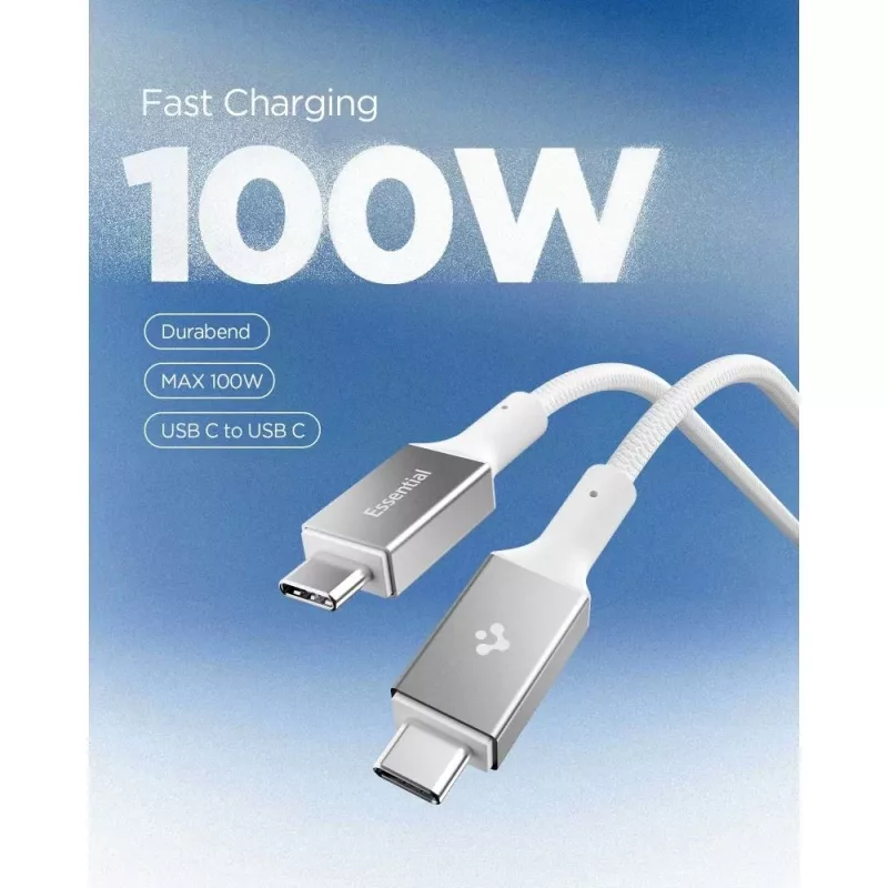 SPIGEN EB10015CC Essential cavo USB-C a USB-C 100W 150cm bianco