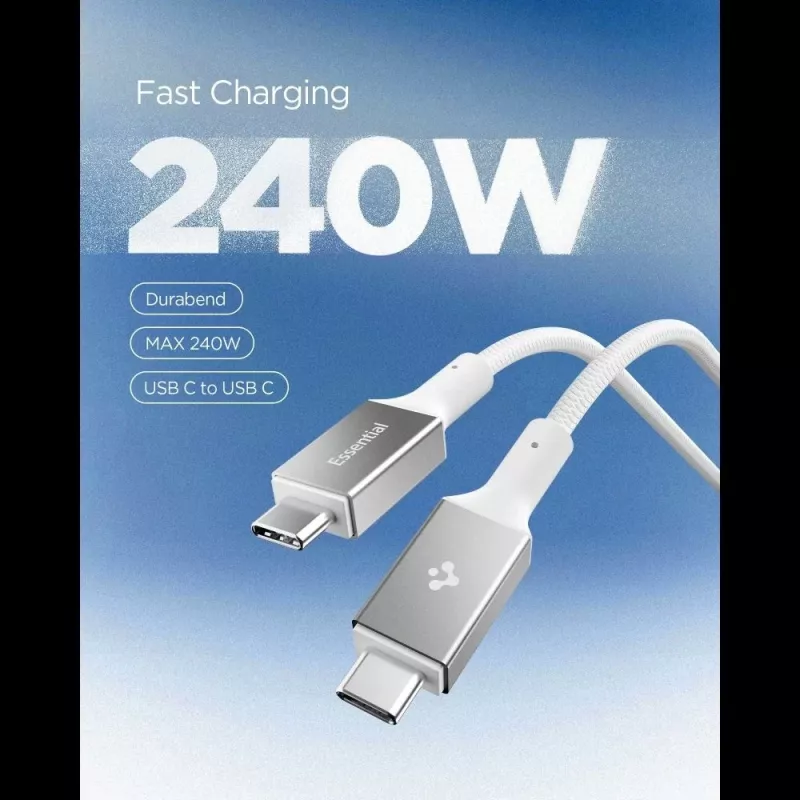 SPIGEN EB24015CC Essential cavo Type-C 240W 150cm bianco
